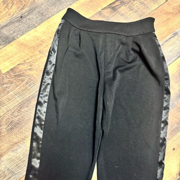 Carbon38 Black Satin-Accented Pants - Picture 3 of 6